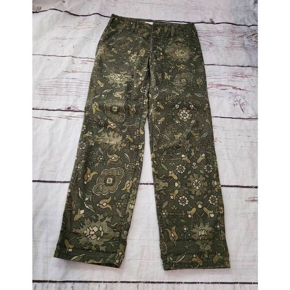 Anthropologie The Wanderer Green Floral Pants Size 26 - Picture 4 of 8